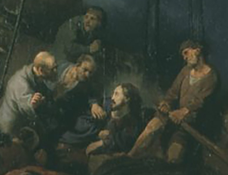 Rembrandt The Storm on the Sea of Galilee detail